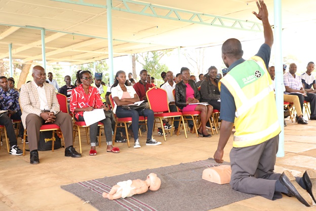 Participants at graduation square during the training4